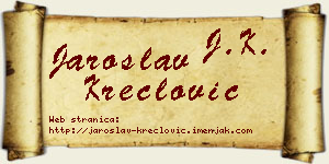 Jaroslav Kreclović vizit kartica